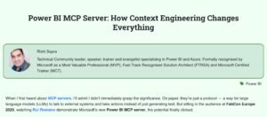 Power BI MCP Server – Context Engineering Blog Post